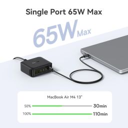 Bộ Sạc Để Bàn Baseus EnerFill FH21 120W (4*Type-C + 2*USB-A port)