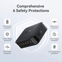 Bộ Sạc Để Bàn Baseus EnerFill FH21 120W (4*Type-C + 2*USB-A port)