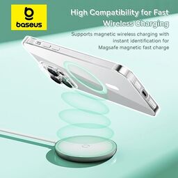 Ốp lưng nhựa cứng siêu mỏng từ tính kèm cường lực Baseus Crystal Magnetic Phon…