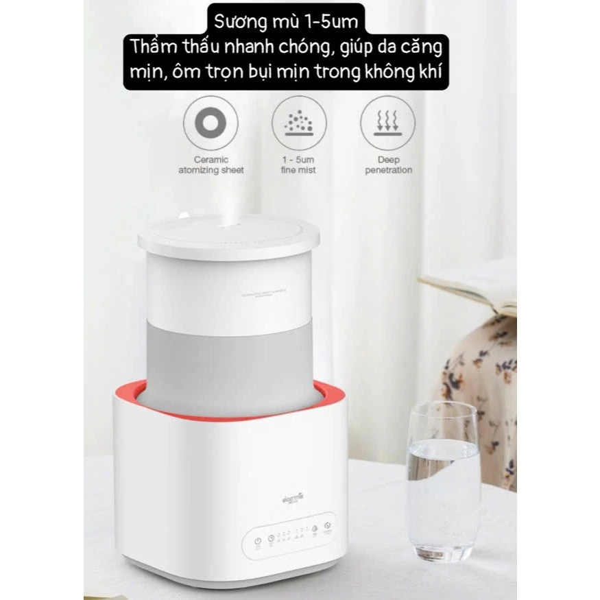 Máy tạo ẩm gấp gọn Deerma DEM-F235, tiết kiệm diện tích, thanh lọc không khí