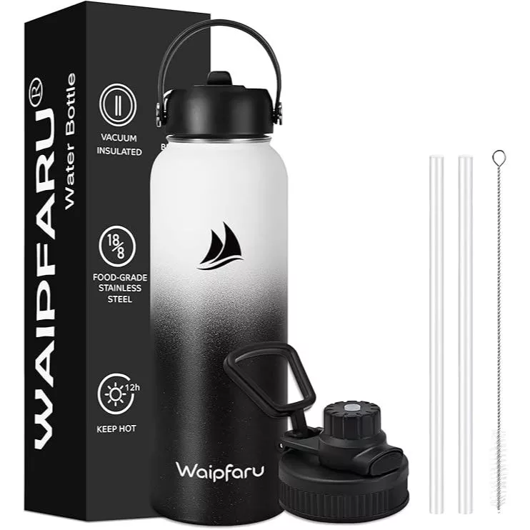 Bình Nước Giữ Nhiệt Thể Thao Waipfaru Insulated Stainless Steel Water Bottle - 40oz (1180ml)