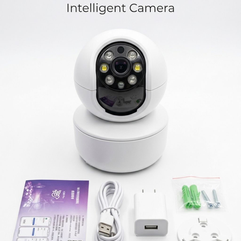 [ Kho ảo ] Camera wifi, xoay 360°, dùng app V360 Pro, có AI , độ phân giải UHD ( ko dùng thẻ nhớ)