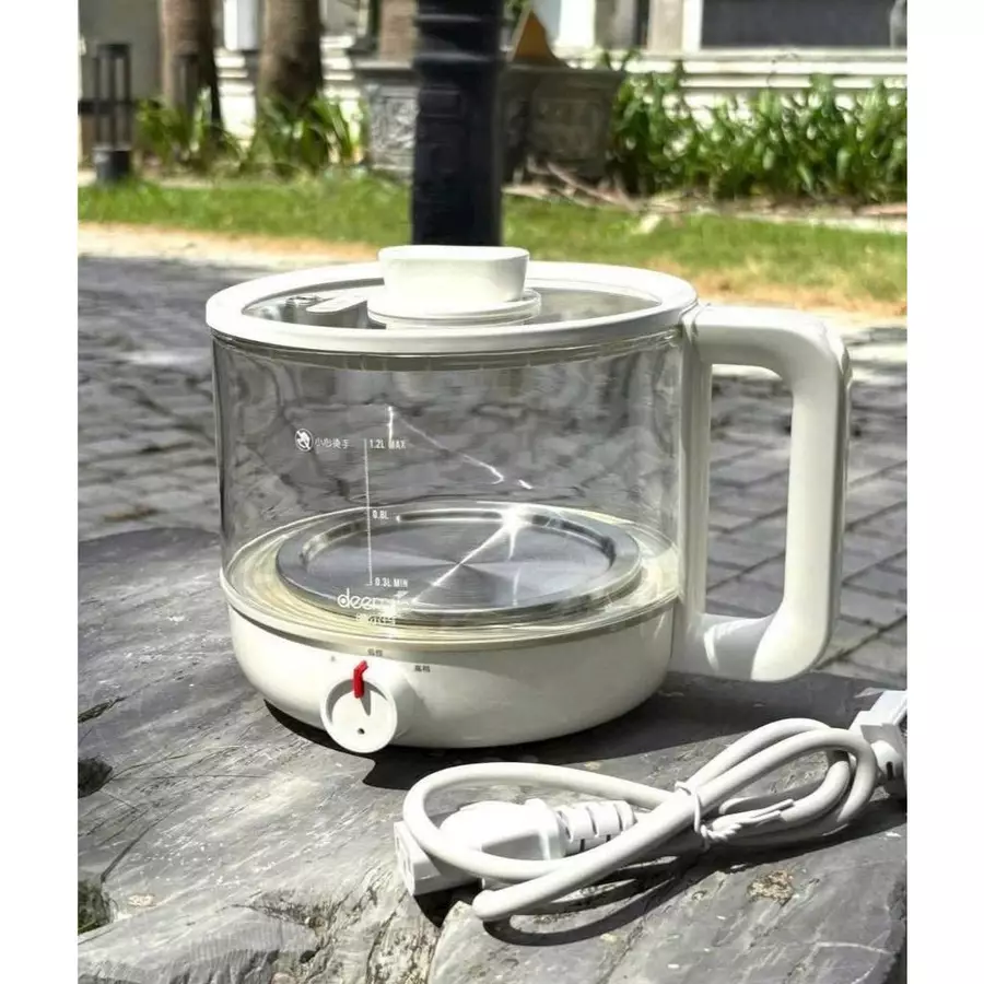 Nồi lẩu điện đa năng XIAOMI Deerma, dung tích 1.2L, nồi thủy tinh