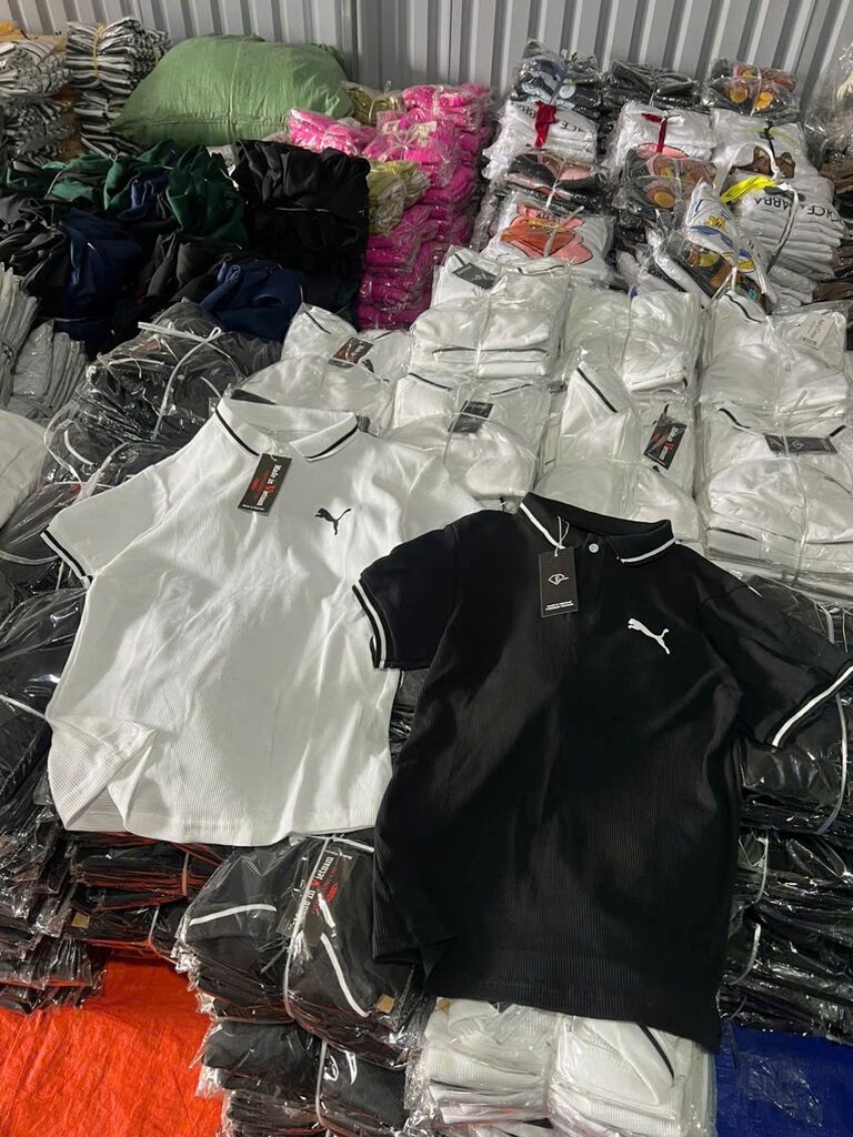  Áo Polo Puma fake ( đen + trắng ), vải tổ ong thoáng khí