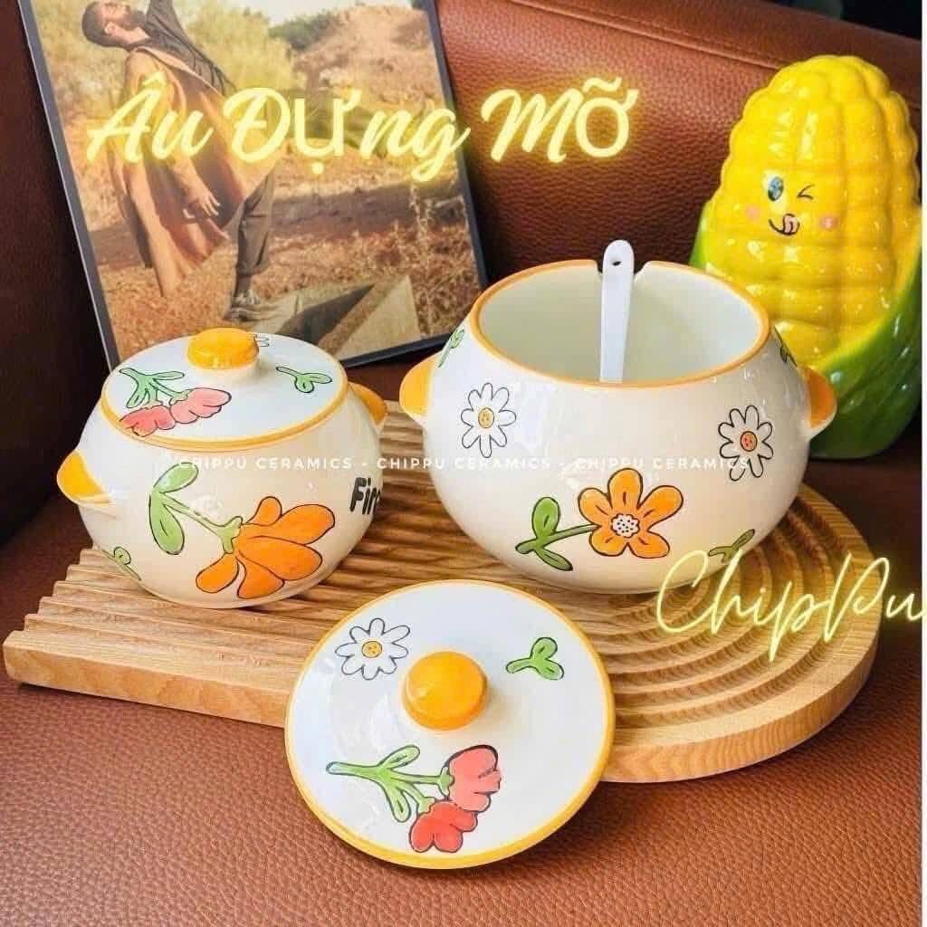 Liễn sứ kèm thìa