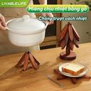 Bộ 5 miếng lót hình cây bằng gỗ