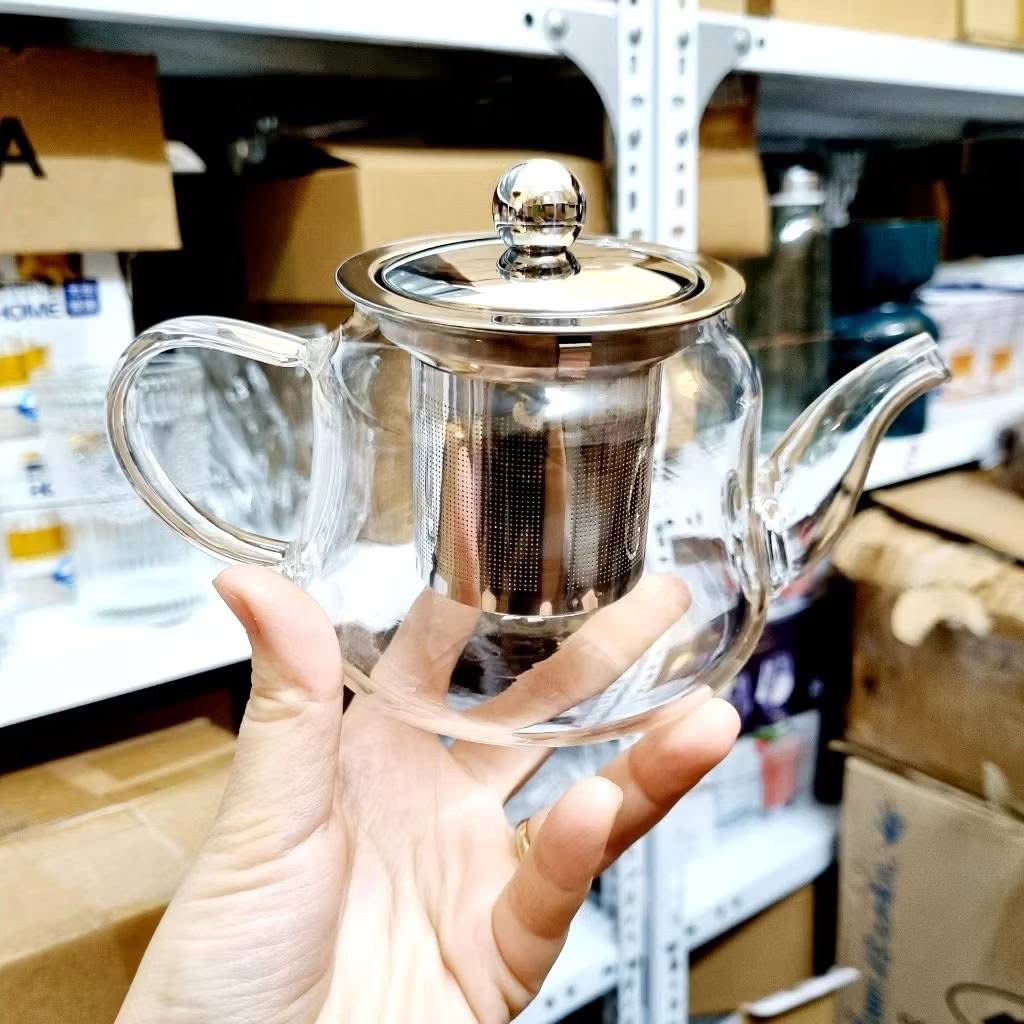 Ấm trà thuỷ tinh chịu nhiệt hàng sịn