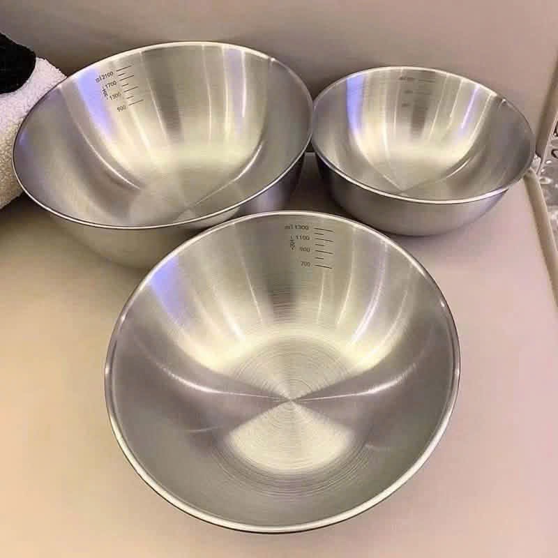 Set 3 âu inox chia vạch ml