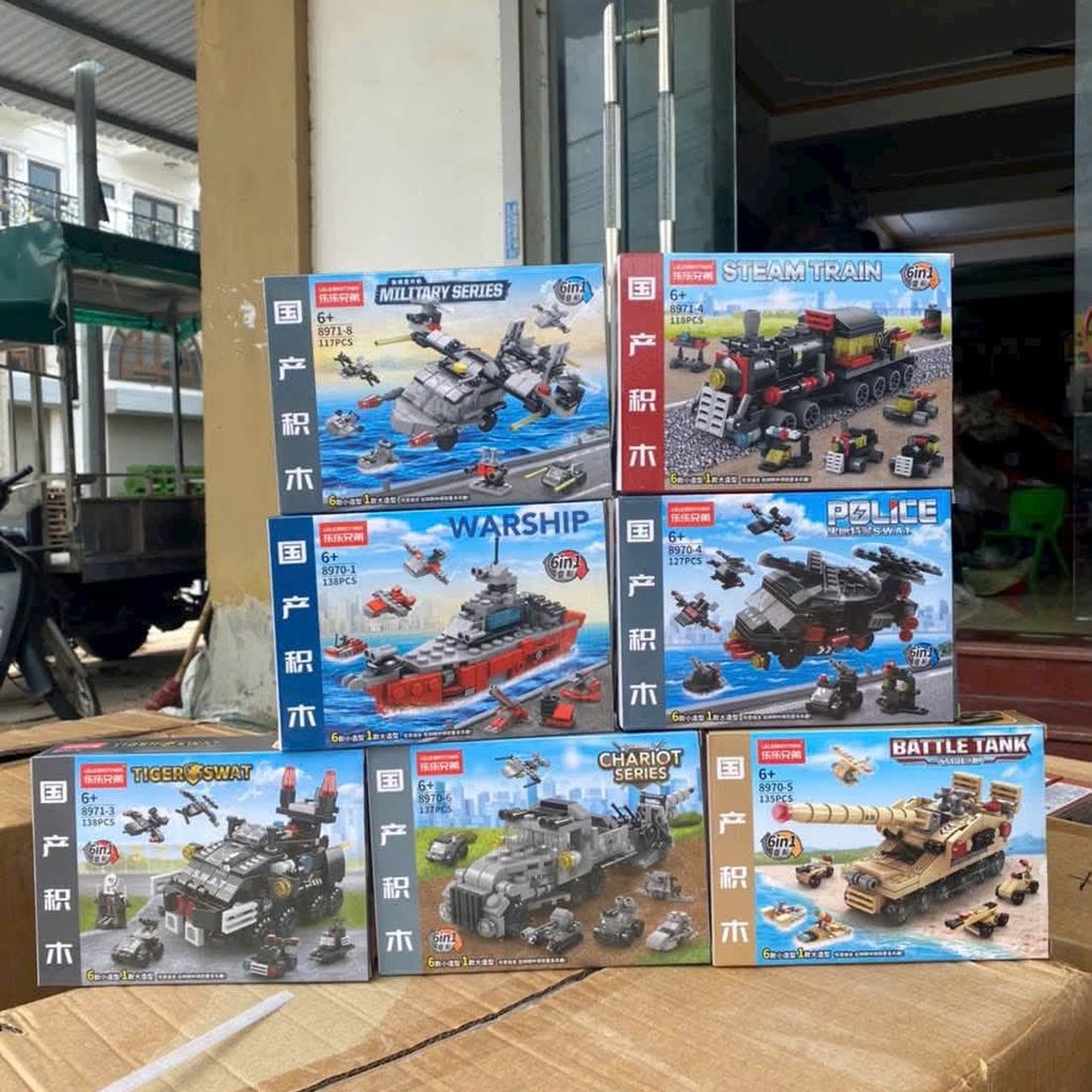 Bộ 7 hộp lego cho bé 