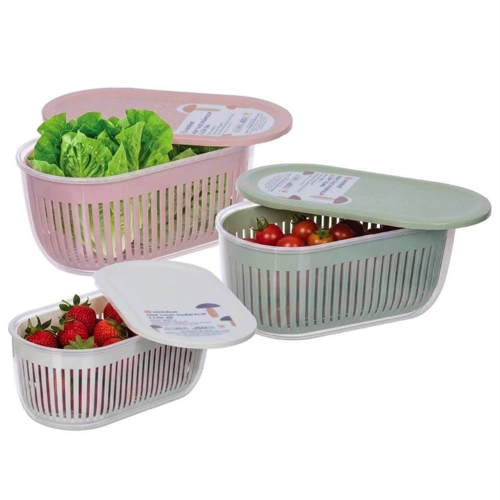 Hộp elip tách nước đựng rau củ quả