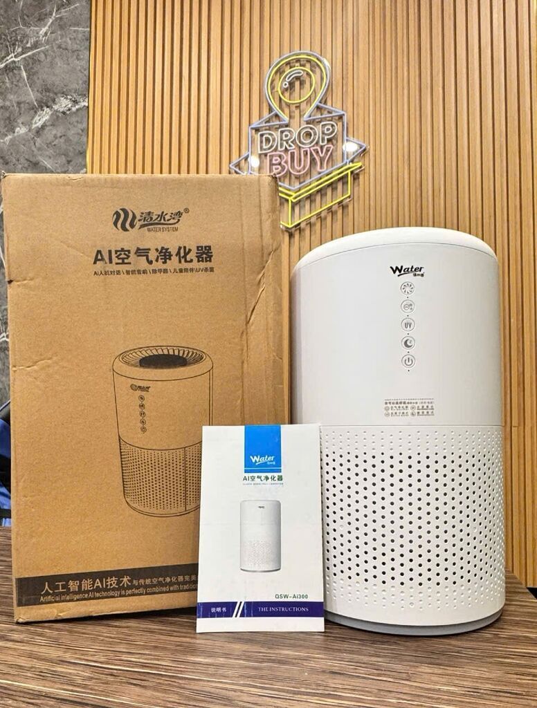 Máy lọc không khí AI300 Water System, tạo ion âm, Loa Bluetooth , đèn UV diệt khuẩn