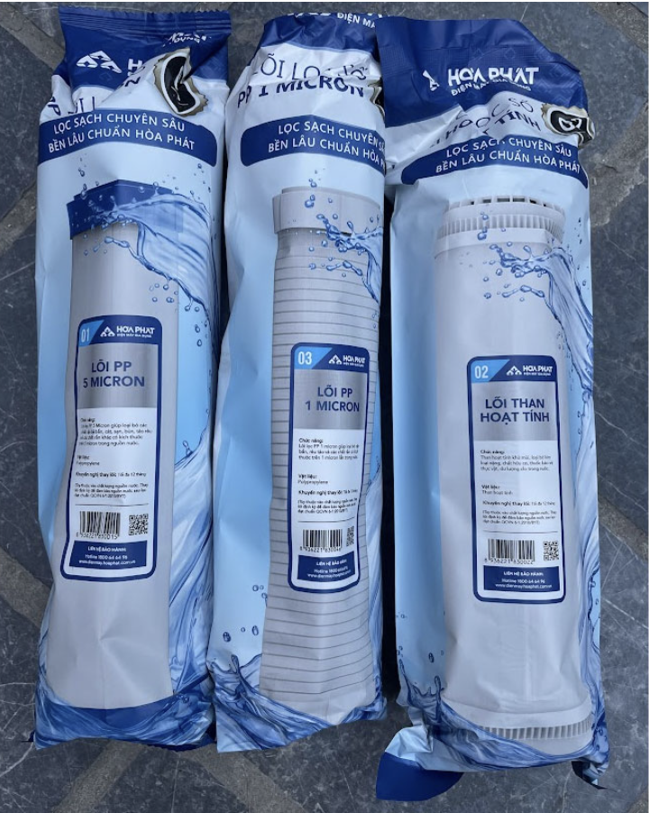 Bộ 3 lõi lọc thô cao cấp Hòa Phát 1 2 3 - Ảnh 2