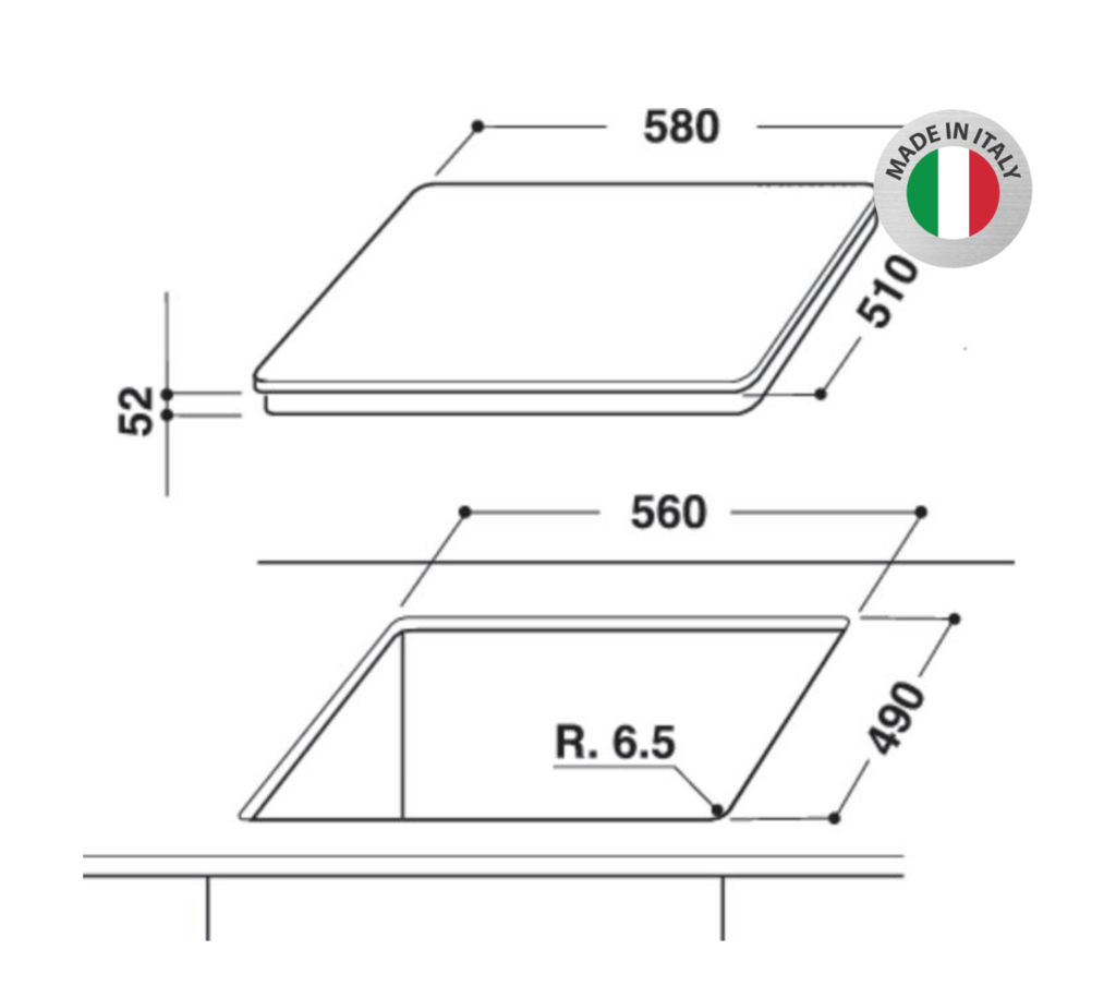 Bếp ba từ Whirlpool ACM865/BA Xuất Xứ: Italy - Ảnh 3