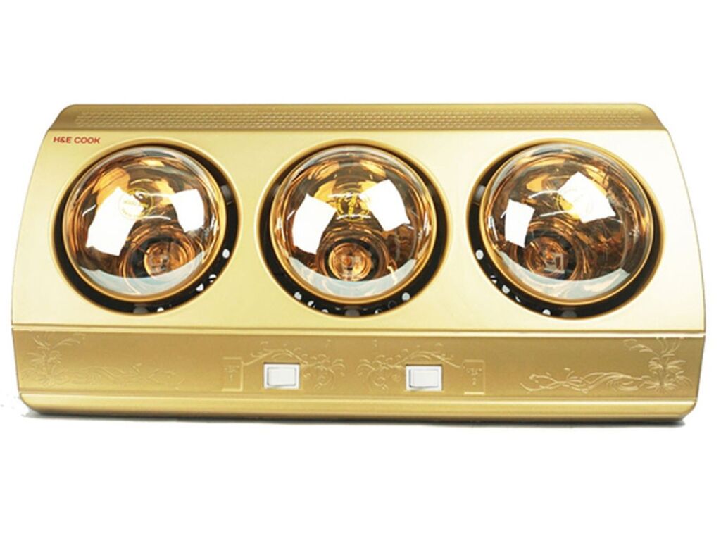 Đèn sưởi nhà tắm 3 bóng cao cấp H&E Cook HE03D - Ảnh 2