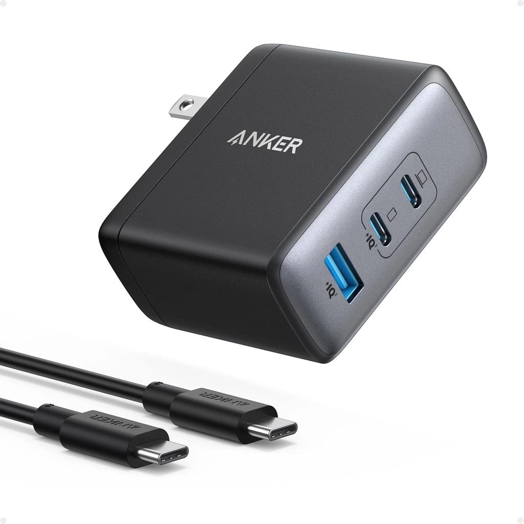 Bộ Sạc Nhanh 3 Cổng Anker 736 Nano II 100W kèm cáp C to C dài 1.5m - B2145 - GaN 2 - IQ 3 - PPS