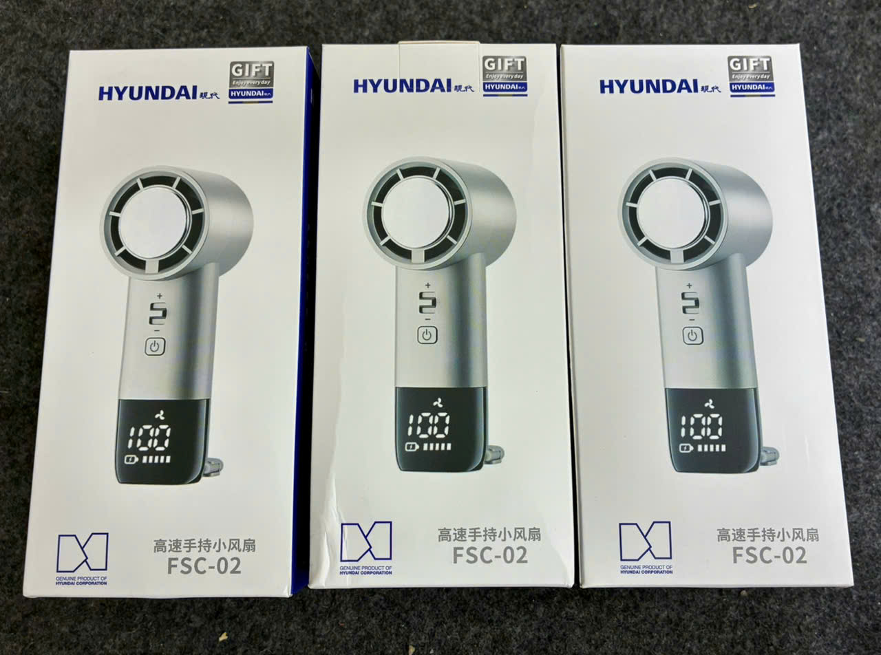 Quạt Cầm Tay Hyundai FSC - 02 , Có Sò Lạnh , Pin 4.000 mAh
