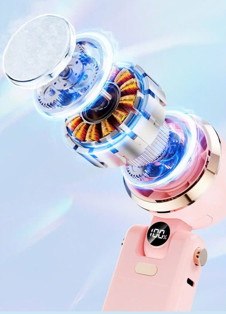 Quạt cầm tay 100 tốc độ, sò lạnh, gập được và dây đeo tiện lợi (Note màu) - Ảnh 10