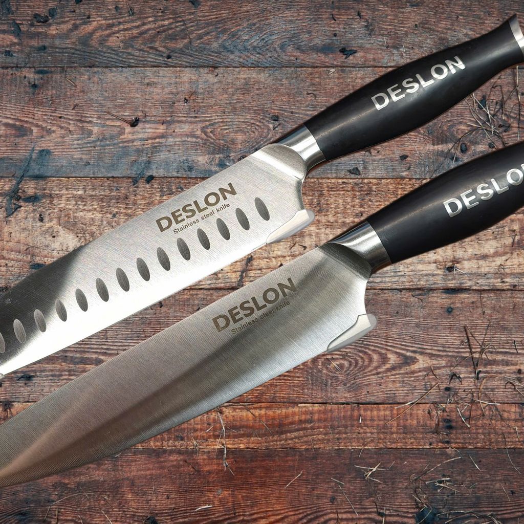 BỘ ĐÔI SIÊU PHẨM DESLON : Santoku & Chef