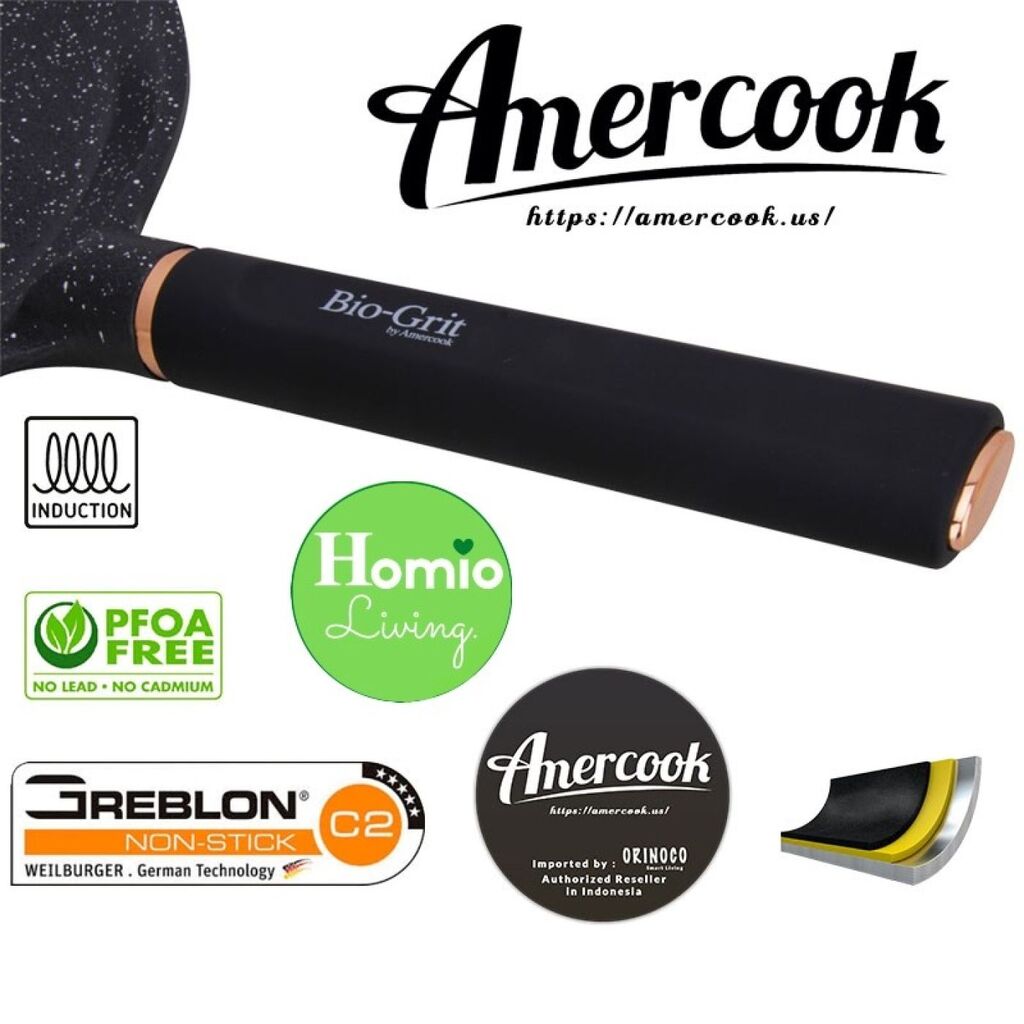 Chảo chống dính Amercook Bio-Grit 20cm - Thanh lý hàng tồn - Ảnh 2