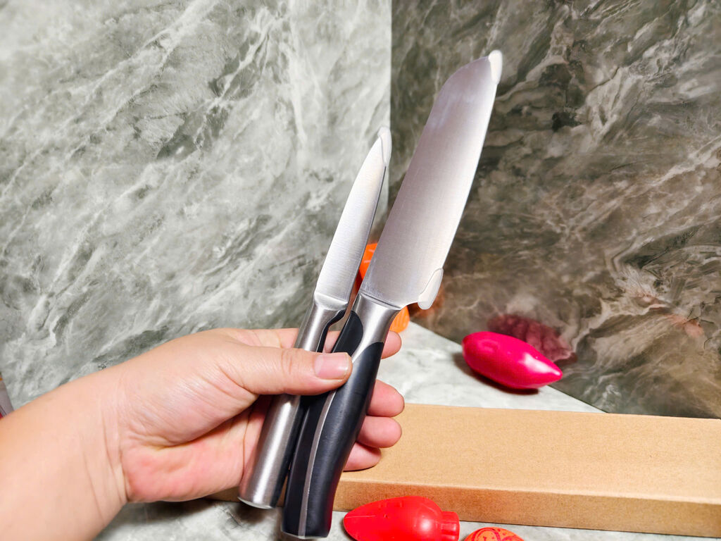 Cặp thái gọt santoku Nhật bản - Ảnh 4