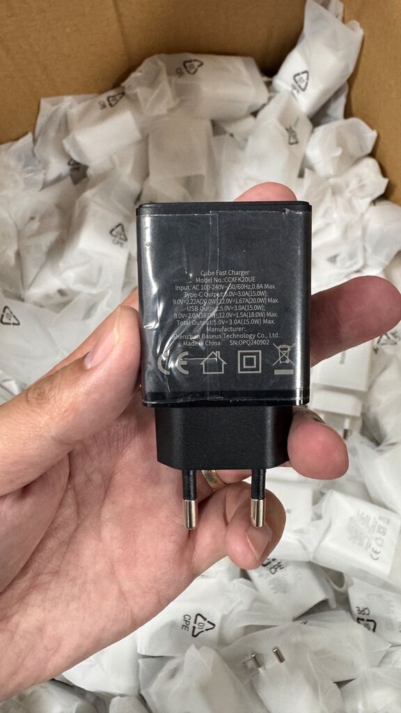 [Củ sạc] Củ sạc nhanh 20W chính hãng Baseus ( không hộp) 2 cổng C + A - Ảnh 5