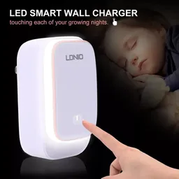 Sạc 4 cổng kiêm đèn ngủ cảm ứng hãng LDNIO A4405 (Hàng trưng bày - Vỏ cũ)