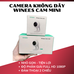1 Hộp gồm 2 Camera ko dây Winees Cam Mini ( Mỹ ), 1080P, đàm thoại 2 chiều