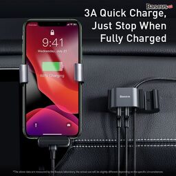 Cáp Lightning tích hợp cổng chia 2 USB - Baseus Black CALHZ-01