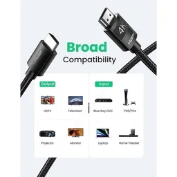 Cáp HDMI UGREEN HD119 2.0 hỗ trợ 4K dài 5m