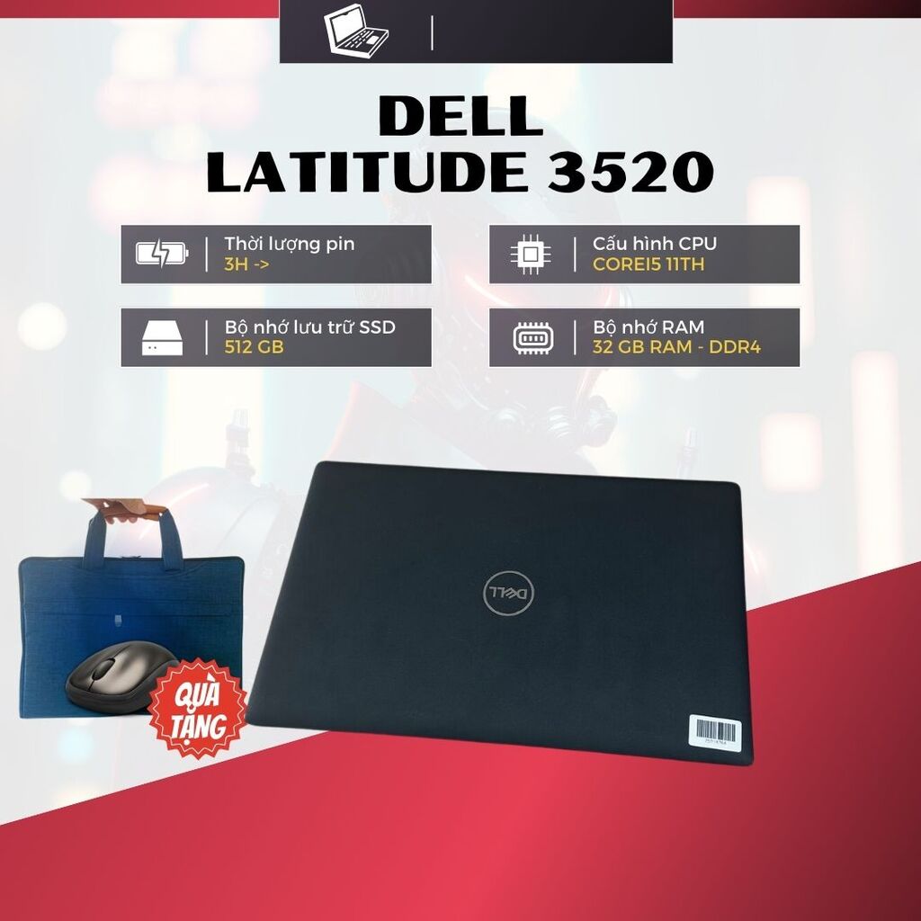 DELL LATITUDE 3520 i5 thế hệ 11 ram 16gb ssd 256gb - Ảnh 3