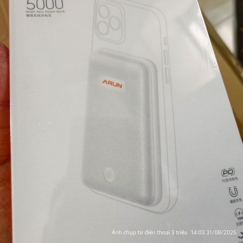 Sạc không dây Magsafe Arun 5.000 mAh - Ảnh 3