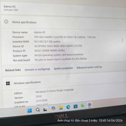 DELL LATITUDE 7320 I5 Ram16 SSD 256