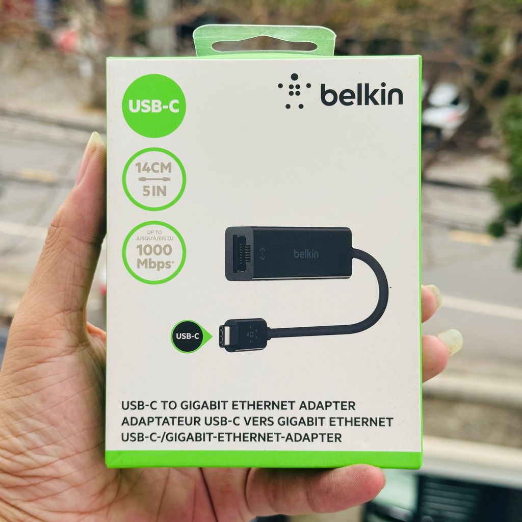 Cáp chuyển mạng lan type C Belkin new fullbox