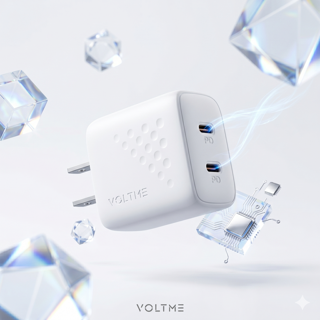 Củ sạc nhanh 2 cổng PD hãng VOLTME Revo 20 Duo Lite 20W