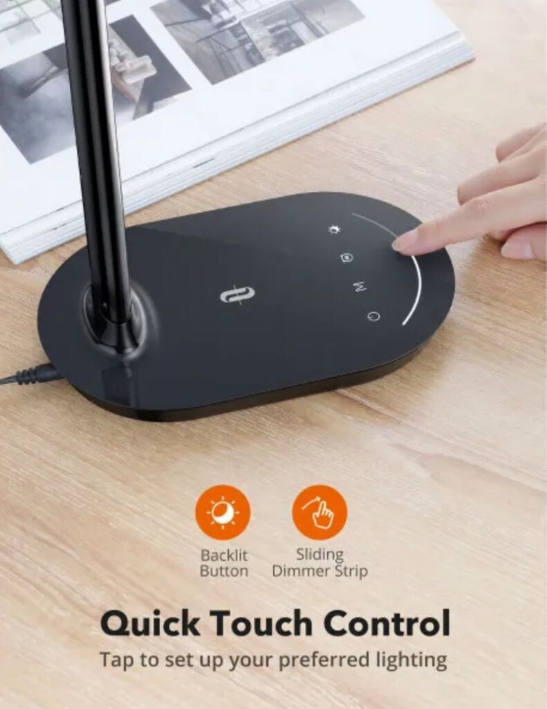 Đèn học chống cận Taotronics TT-DL064 Pro, 5 mức sáng, 4 chế độ màu ( Đen ) - Ảnh 2