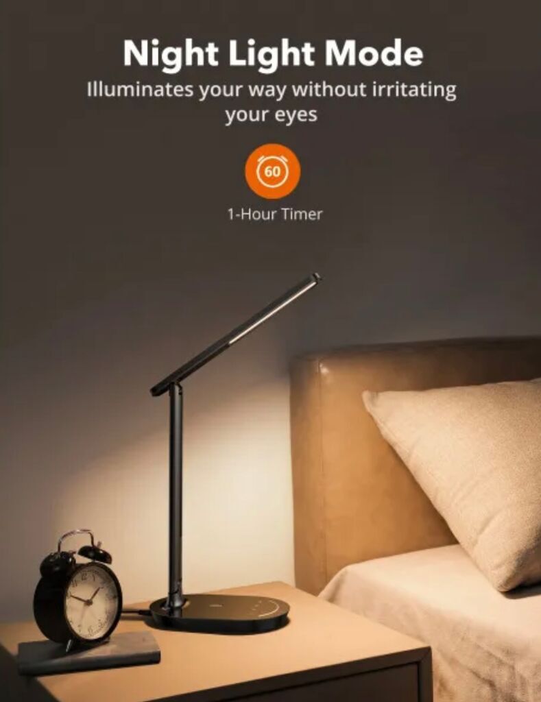 Đèn học chống cận Taotronics TT-DL064 Pro, 5 mức sáng, 4 chế độ màu ( Đen ) - Ảnh 5