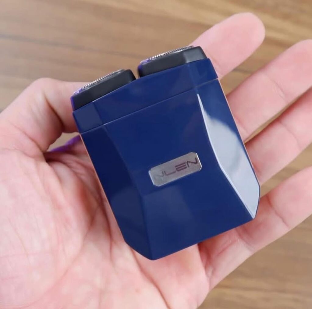 Máy cạo râu Mini Bully NLEN, chống nước, lưỡi dao đôi 3D hút nam châm  - Màu xanh LÁ CÂY