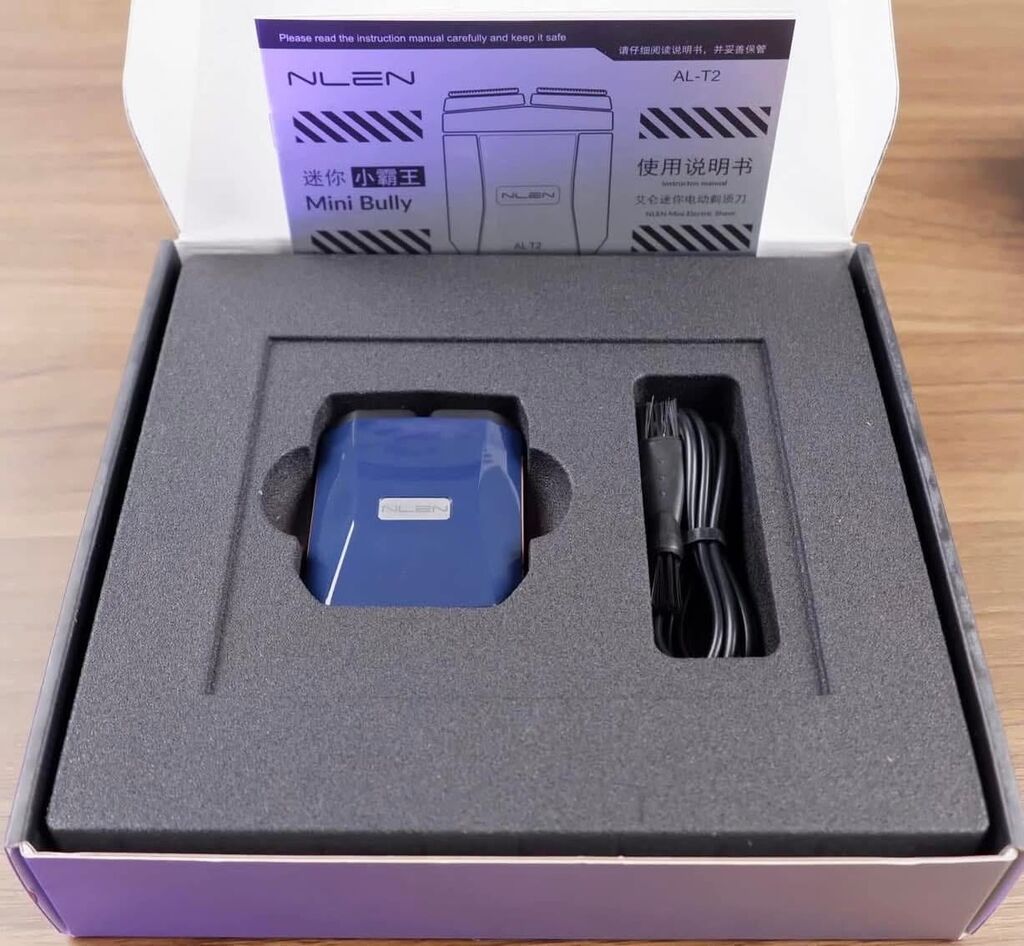 Máy cạo râu Mini Bully NLEN, chống nước, lưỡi dao đôi 3D hút nam châm  - Màu xanh LÁ CÂY - Ảnh 7