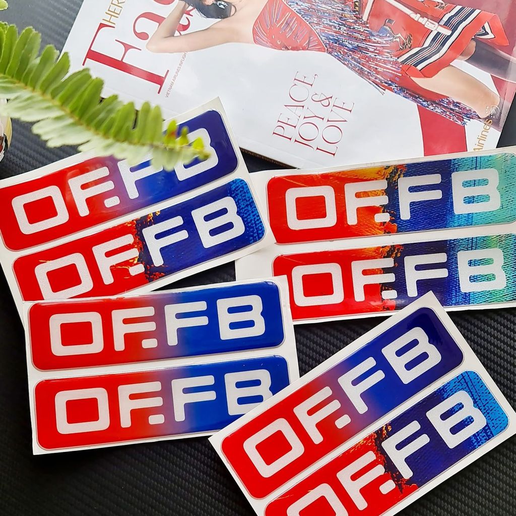 Logo dán xe OFFB decan 3M phủ keo thuỷ tinh