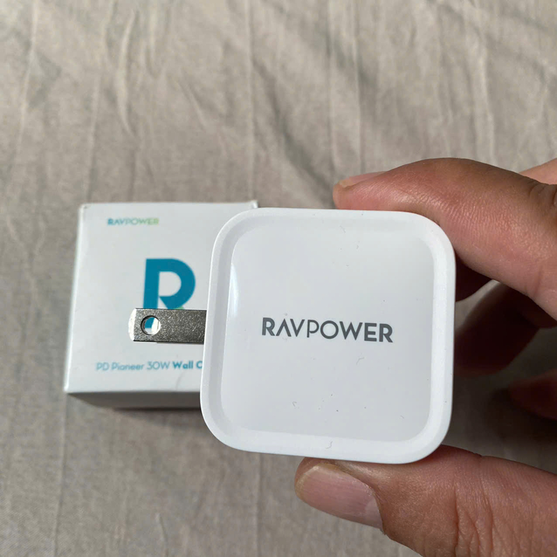  Oder 29/8 Củ Sạc Nhanh RAVPower 30W PD 3.0 GaN Tech (Mã RP-PC120) - Siêu Nhỏ Gọn, Chân Gập Tiện Lợi