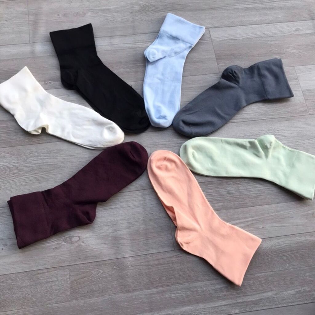 [ XẢ KHO] Set 10 đôi tất giữ nhiệt mầu ngẫu nhiên dành cho nữ sz từ 35-40