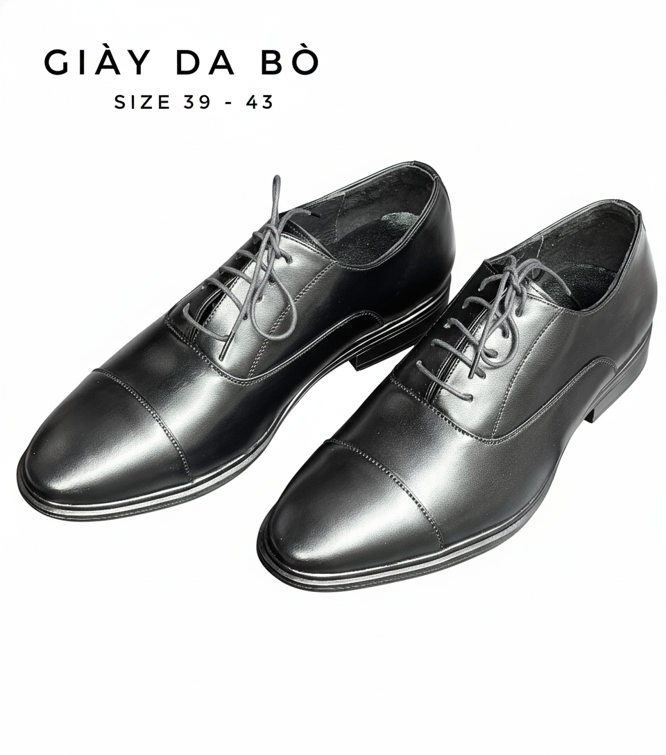 Giày Da Nam Công Sở DN01 (Màu đen)