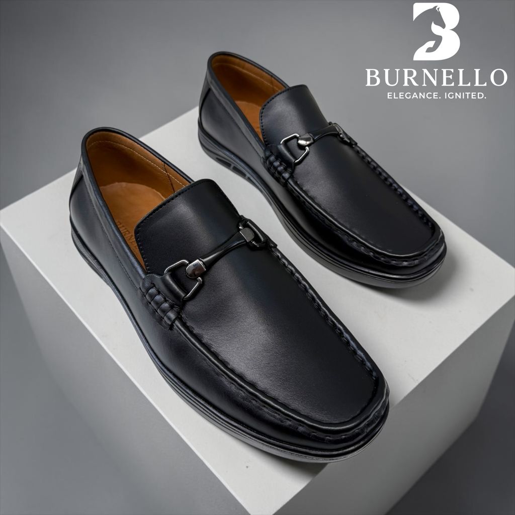 Giày lười Burnello đế cao 3CM