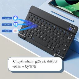 Bàn phím Bluetooth siêu mỏng, nhỏ gọn cho máy tính bảng, điện thoại (iOS, Andr…