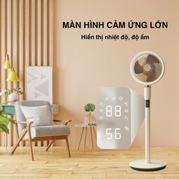 Quạt Sharp PJ-CD614A, động cơ DC, 32 chế độ gió, quay 360°, tạo ion âm, làm sạ…