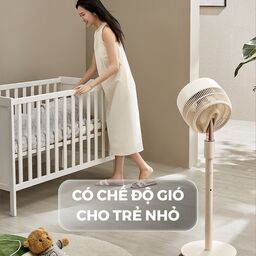 Quạt Sharp PJ-CD614A, động cơ DC, 32 chế độ gió, quay 360°, tạo ion âm, làm sạ…