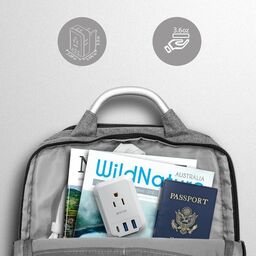 Ổ cắm du lịch Bestek type C, 7-in-1, USB-A, 1 cổng USB-C, 2 cổng USB-A, Công s…