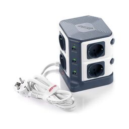 Ổ cắm đứng BESTEK 8 lỗ cắm,6 cổng USB, cáp 3m, 220-250V, 3600W Max, tiêu chuẩn…