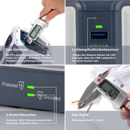 Ổ cắm đứng BESTEK 8 lỗ cắm,6 cổng USB, cáp 3m, 220-250V, 3600W Max, tiêu chuẩn…