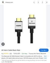 Dây HDMI cao cấp chính hãng Blackweb 4K